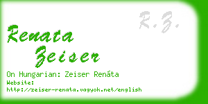 renata zeiser business card